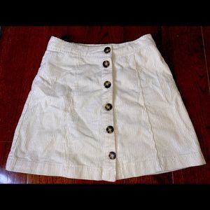 H&M corduroy button skirt